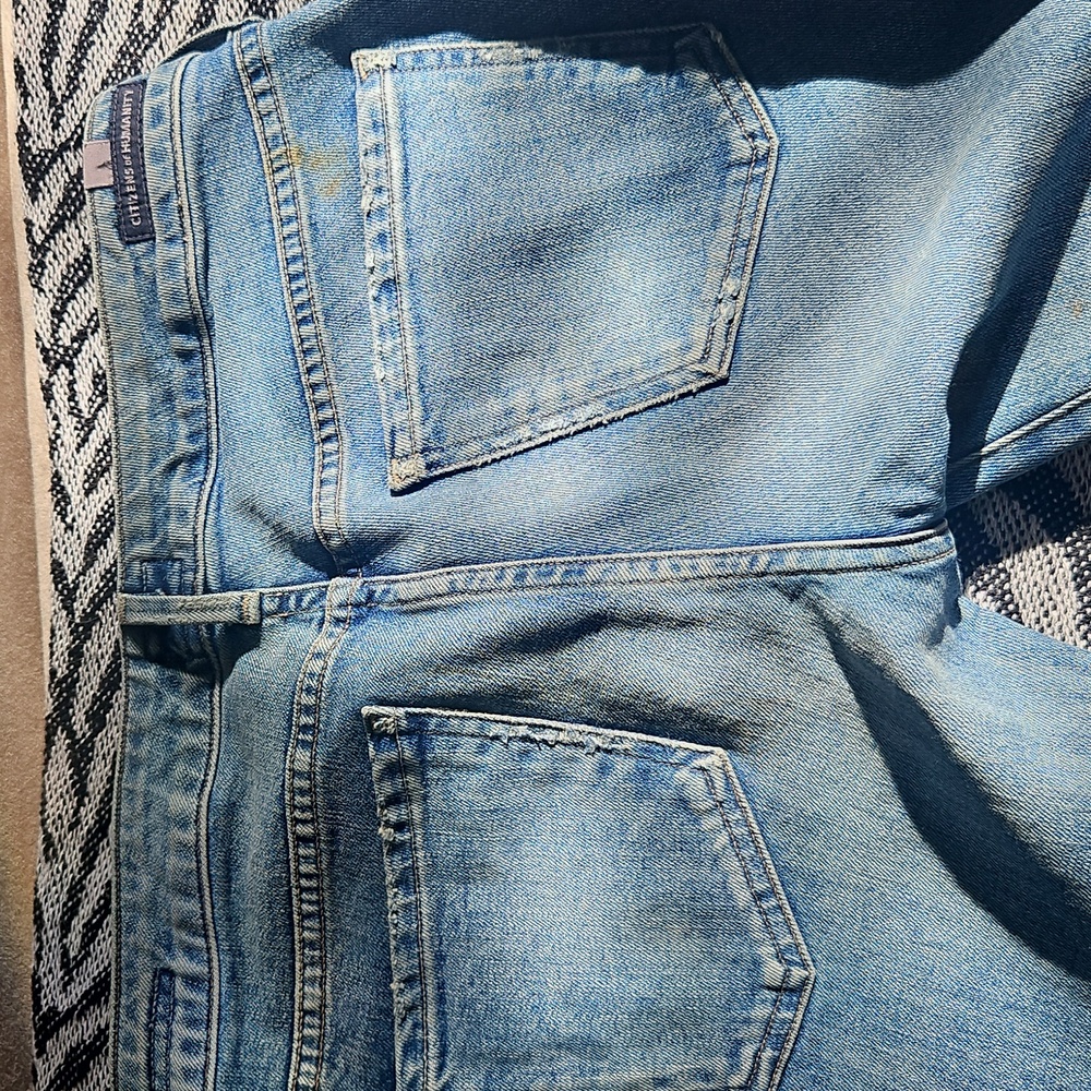 Women's Citizen Of Humanity Blue Distressed Jeans - Picture 6 of 6